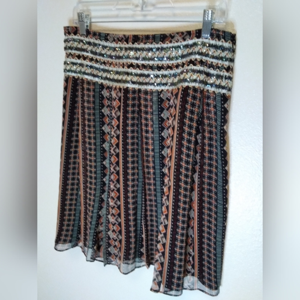 Free People boho knee length skirt size 8